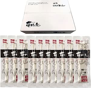 亀城庵 香川 讃岐うどん 自宅用セット ( 120g×10袋 ) 太切麺 半生 乾麺 ( 合成保存料不使用 )