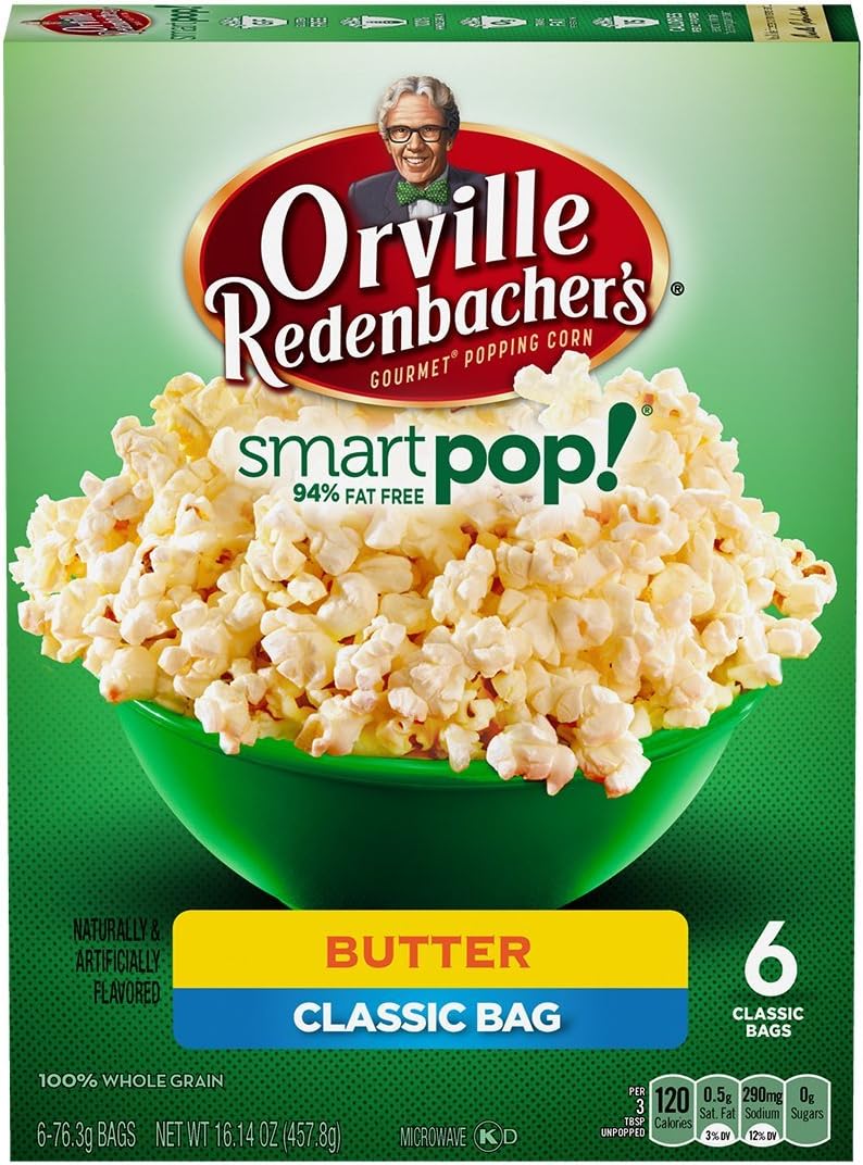 Orville Redenbacher's Smart Pop! Butter Flavored Popcorn (2 Pack) 6 Count Boxes