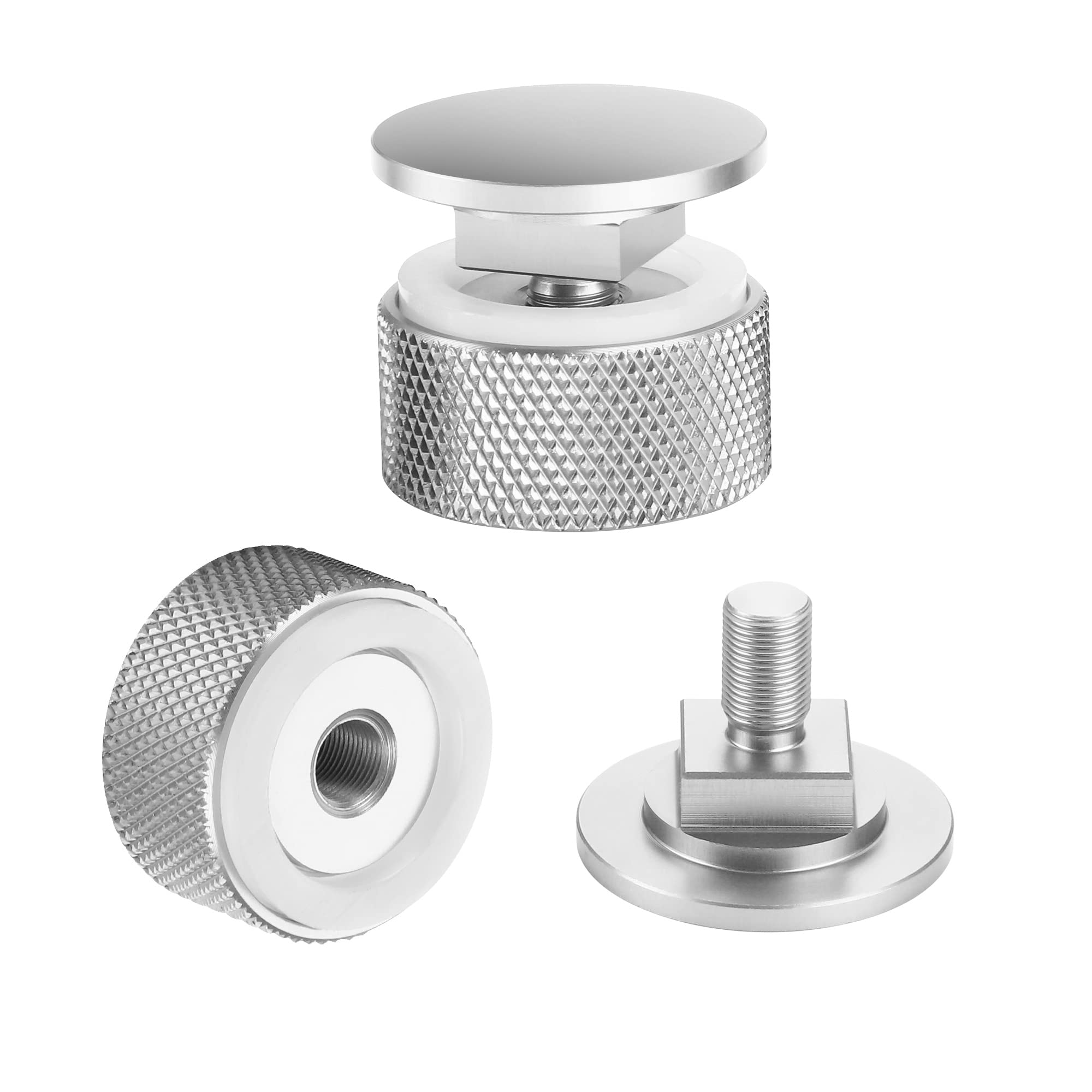 Zapięcia do kaptura spawalniczego, ze stopu aluminium, łączniki rurociągowe z antypoślizgową podkładką silikonową, trwałe akcesoria do kapturów spawalniczych, srebrne