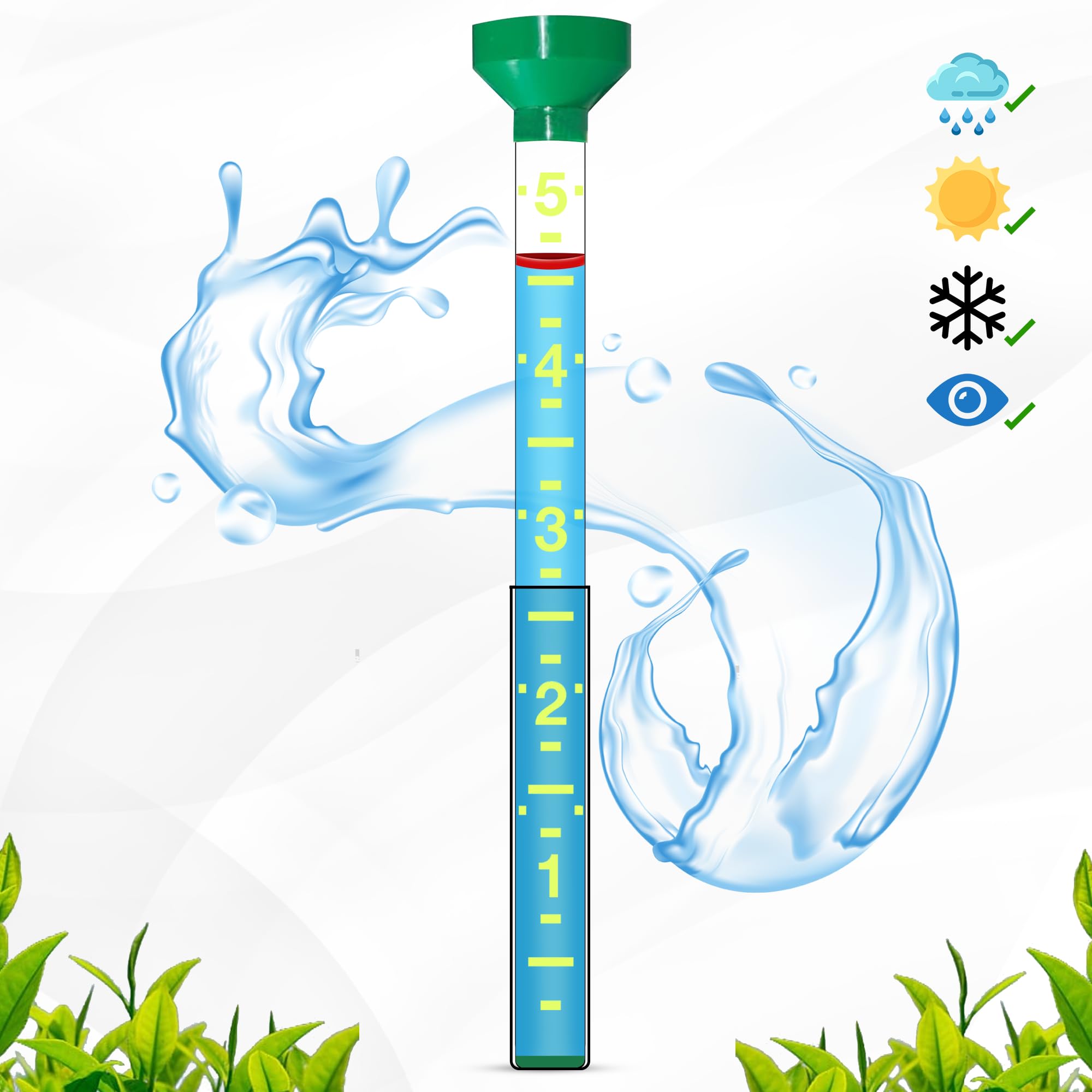 RUNADI B & L Industries 1990-12 E-Z Read Jumbo Rain-Gauge Outdoor, Casa, Giardino, Fornitura, Manutenzione