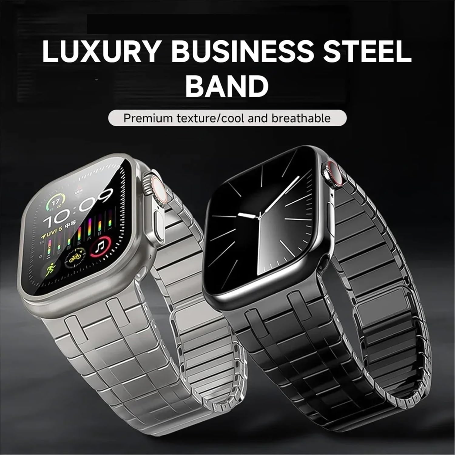 Magnetic Band for Watch Ultra 2 49mm 46mm 42mm 45mm 41mm 44mm 38 40mm Metal Stainless Steel Strap IWatch 10 9 8 7 6 SE 5 4