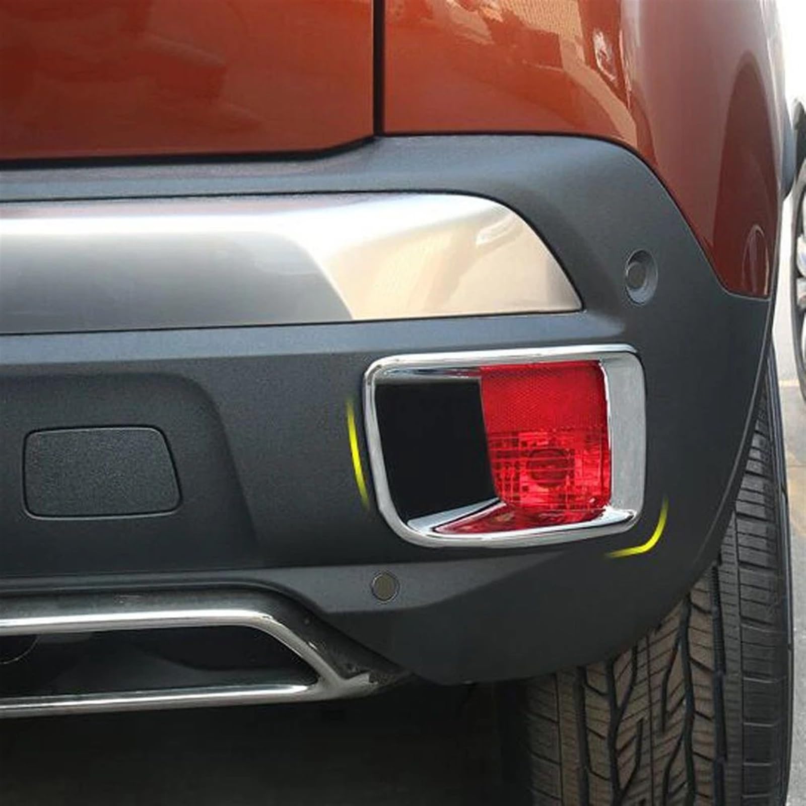 Rear Reflector Fog Light Lamp Cover Fit For Peugeot 3008 GT 2017-2021 2022 2023 Chrome Trim Tail Foglight Bezel Trim Car Accessories