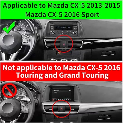 Miniatura 17 de LUNQIN - Soporte para teléfono de coche para Mazda CX-5 CX5 2017 2018 2019 2020 2021 2022 2023 2024 2025 CX 5 SUV Accesorios para interiores de Negro