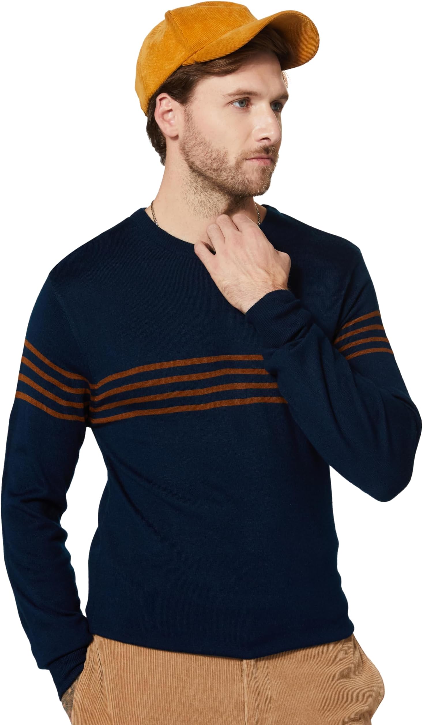 Amazon Brand - Symbol Men Acrylic Pullover Sweater (Available in Plus Sizes)