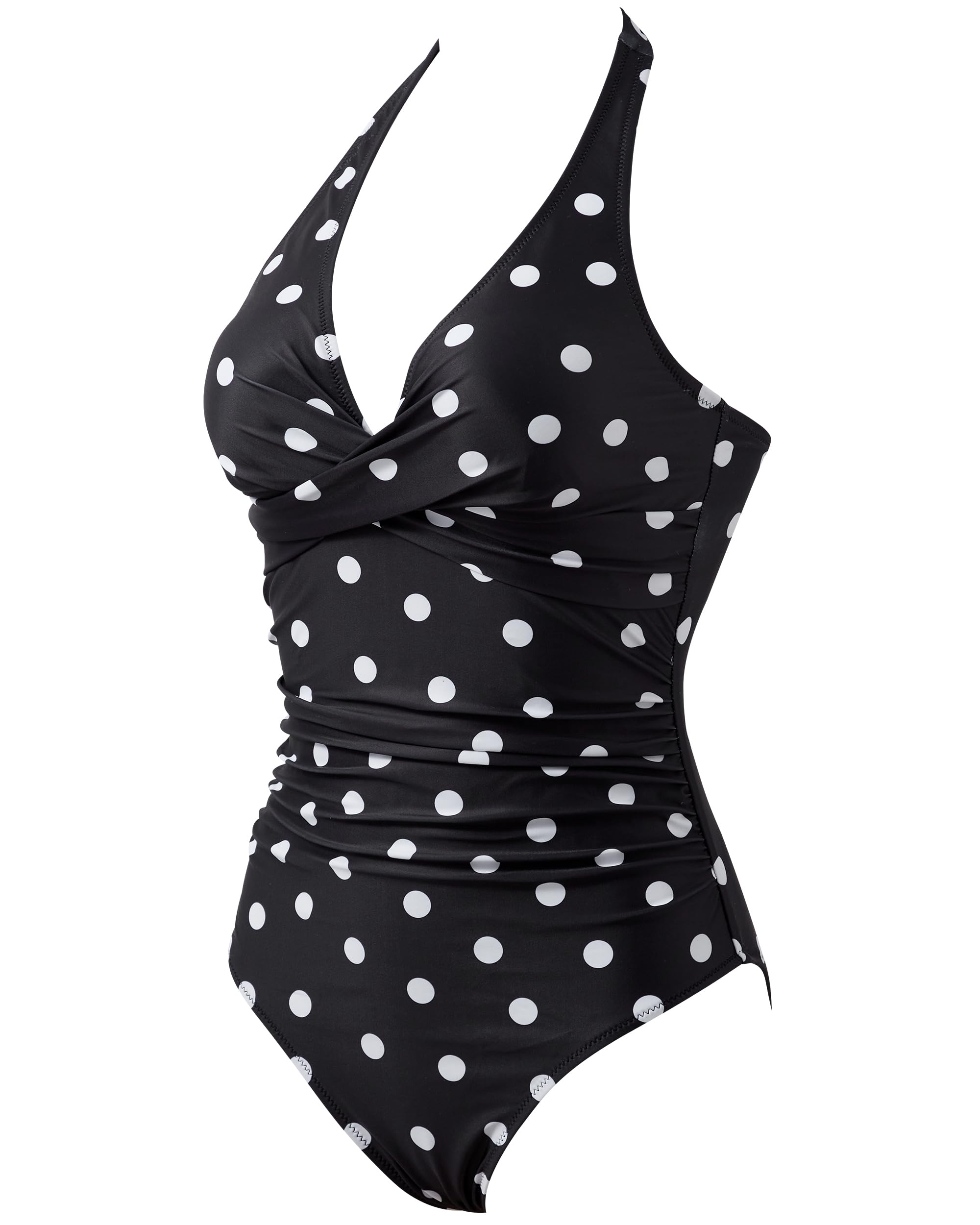 RXRXCOCO Costume da bagno da donna con push up shape, con allacciatura al collo, schiena scoperta