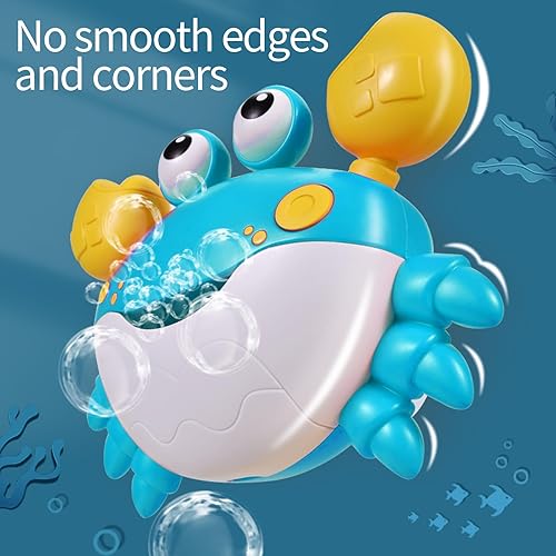 Miniatura 4 de Deejoy Máquina de baño de burbujas de cangrejo para la bañera, sopla burbujas y reproduce 12 canciones infantiles, máquina de burbujas de baño para