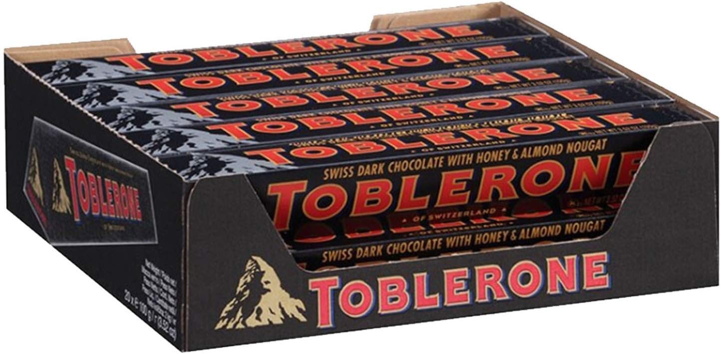 Dark Chocolate with Honey & Almond Nougat Pack of 12, X 100 Gram