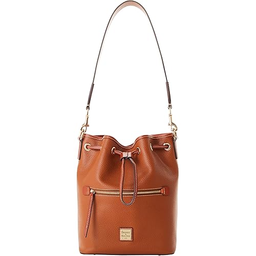 Dooney & Bourke Women's Drawstring in Pebble Grain Leather, Medium Sized Handbag with Closure