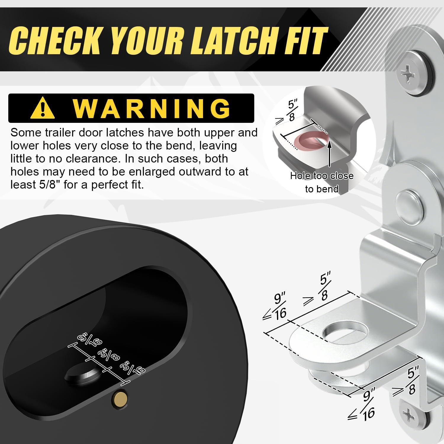 Trailer Door Lock – Keyed Alike Puck Locks for Trailers Trucks Vans Sheds, One-Click Lock Design, Heavy-Duty Shipping Container Lock (Black, 2 Pack, 6 Keys)
