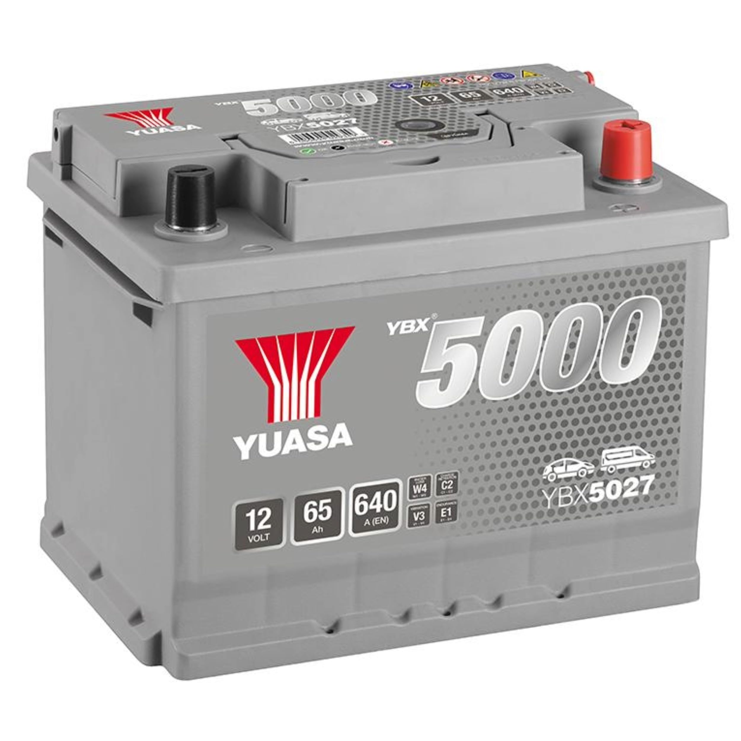 Vauxhall Astra 1.4 Petrol Car Battery Yuasa YBX5027 027 075 09-15 5Yr Wty 60Ah