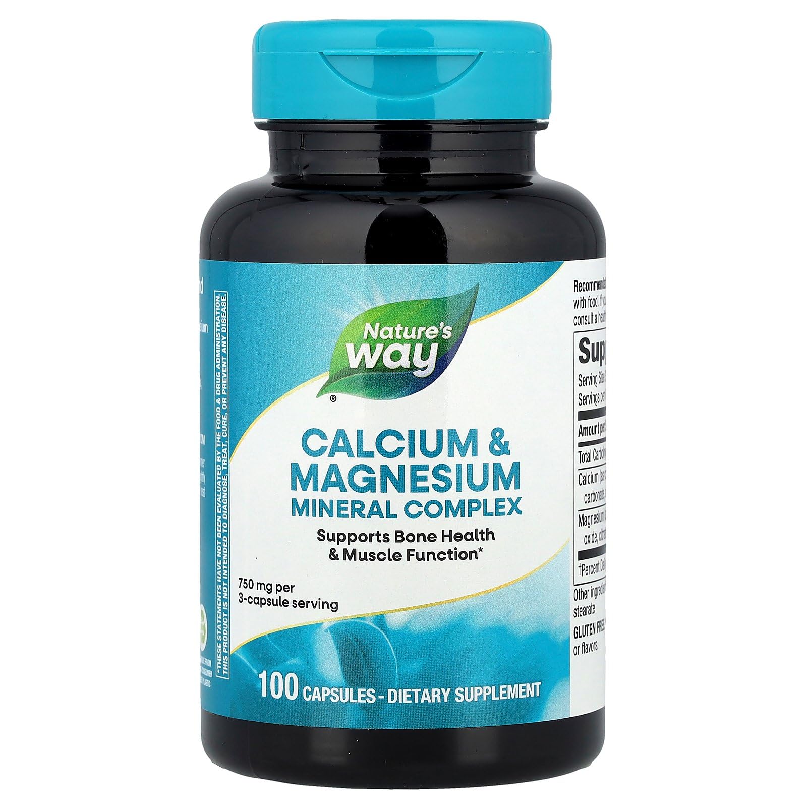Nature'S Way - Calcium & Magnesium- Certified Potency 100 Capsules