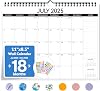 Forvencer Calendar 2025-2026, 18-Month Wall Calendars, July 2025 to December 2026, 11 x 8.5 Monthly Planner Organizers with Stickers, Thick Paper Daily Blocks, Spiral Binding for Fridge Home Office