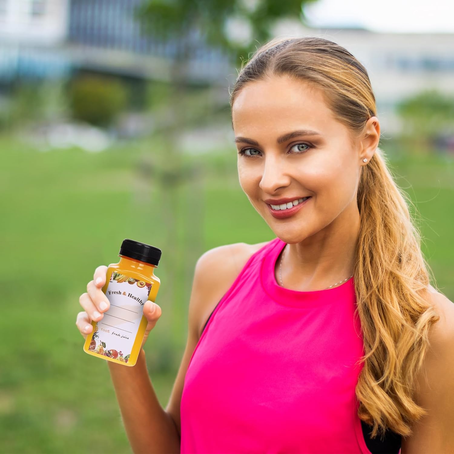 Moretoes 36pcs 8oz Juice Bottles, Plastic Bottles with Lids, Reusable Clear Containers with Caps for Juicing, Smoothie and Other Beverages - Image 4