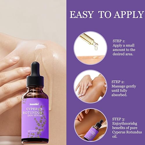 Miniatura 4 de Cyperus Rotundus - Suero para la piel, aceite Cyperus Rotundus para depilación, aceite corporal calmante hidratante orgánico natural, hidratante e