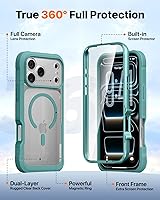 Vista 88 de Diaclara - Funda diseñada para iPhone 15 Plus de 6.7 pulgadas, transparente, cuerpo completo, con protector de pantalla, resistente de protección