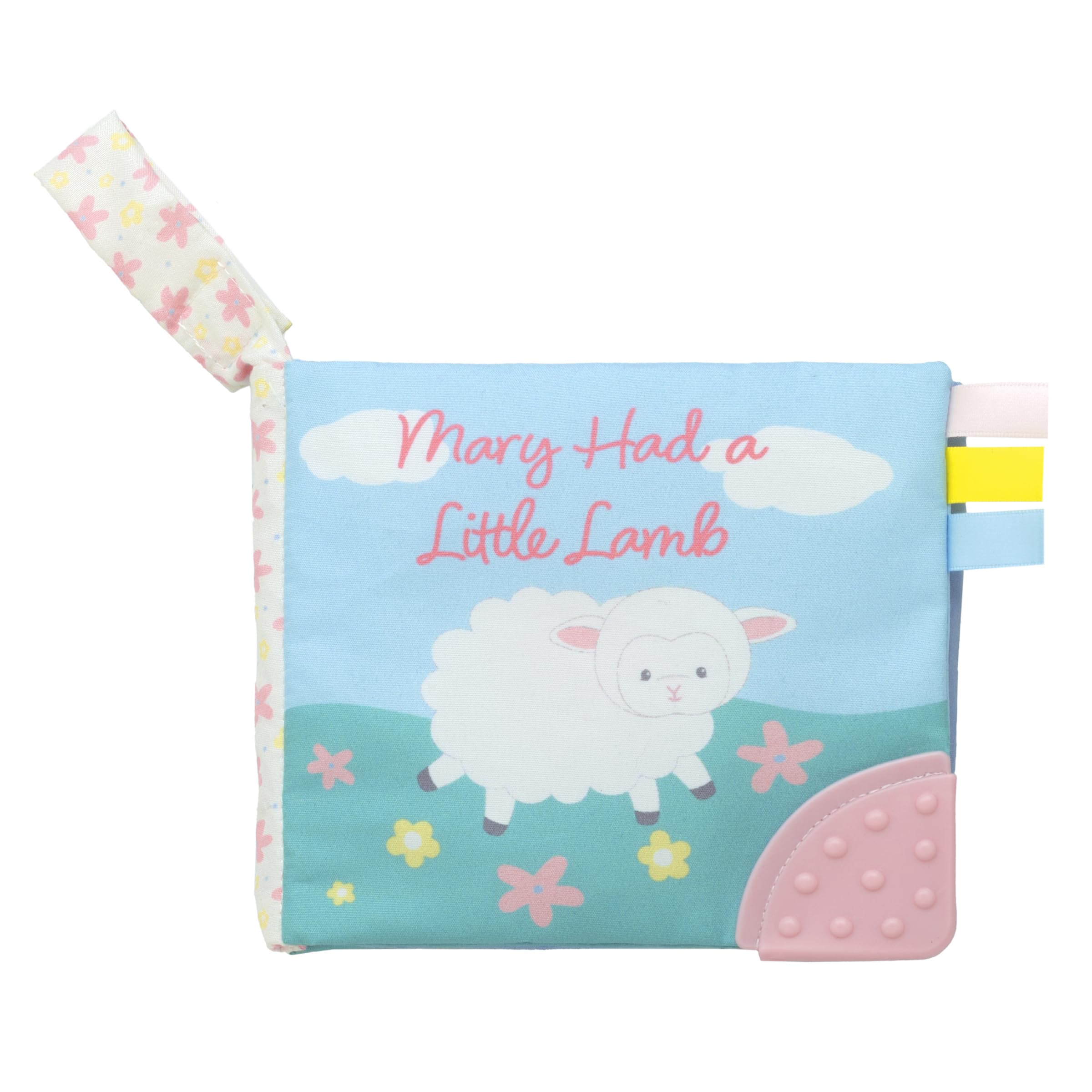 Magic Years 5 inch Soft, Crinkle Activity Book with Teether and Travel Strap for Baby, Mary Had a Little Lamb, Multicolored