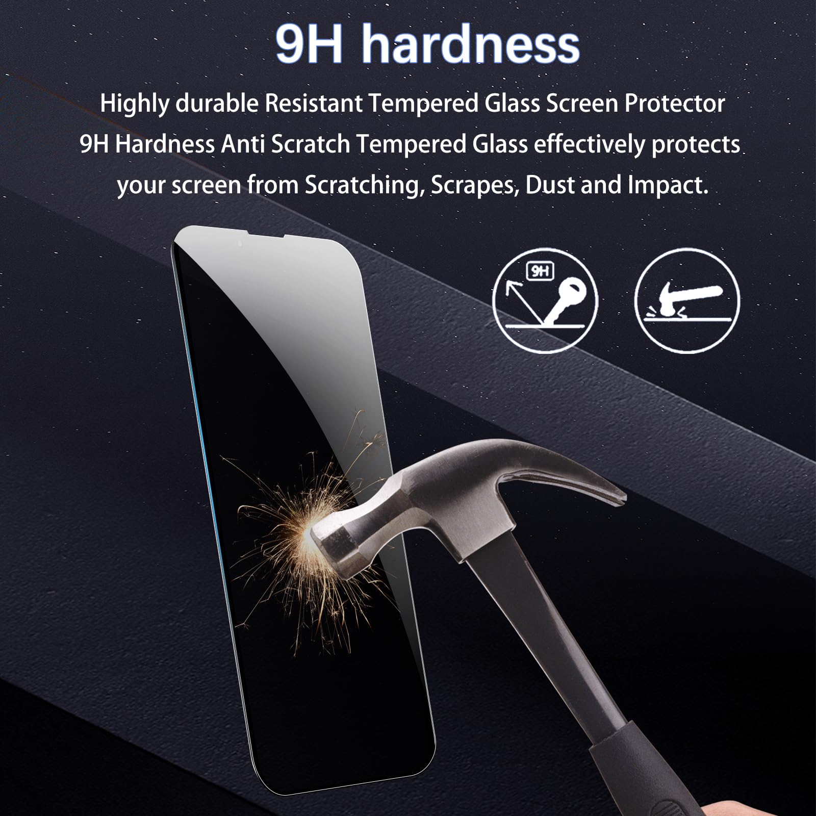 Pellicola Privacy In Vetro Temperato Per IPhone 12 Pro Max - 2+2 Pezzi, Anti-Spy, 9H, Copertura Completa 2.5D - 4