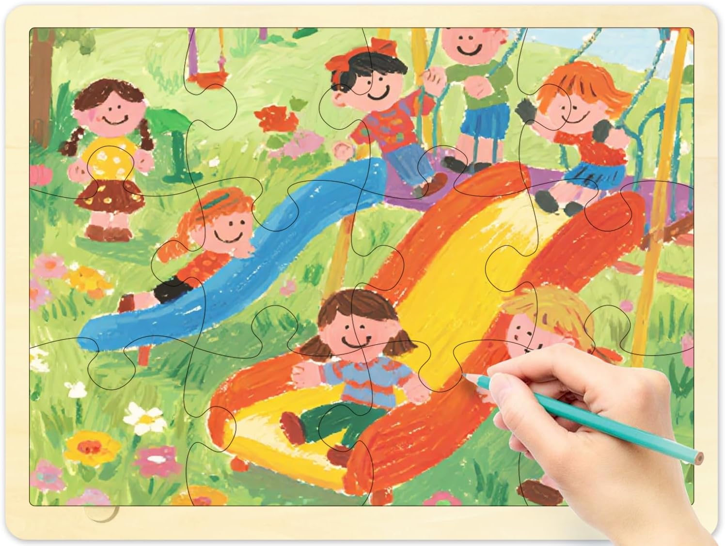 Blank Wooden Puzzle, 12 Pieces, 11.8x8.8 Inches, Wooden Blank Puzzles to Draw on, Make Your Own Puzzle for Crafts & DIY