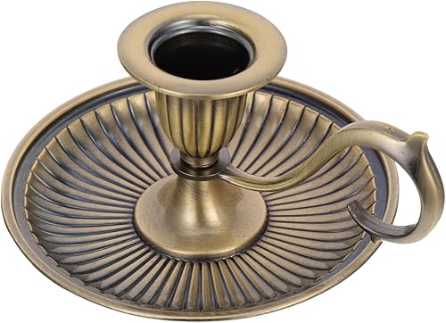 Ciieeo Soporte de vela de mano retro con mango para candelabro, soporte de vela para Halloween