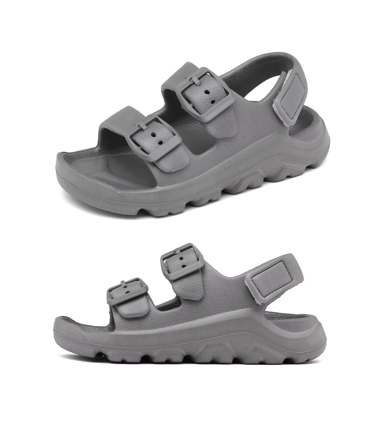 Nedaan Boys Girls Toddler Little Kid Sandals Buckle Adjustable Water Sandal With Hook Loop Back Strap(Toddler 5-Little Kid 12)