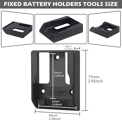 Miniatura 4 de DANGBYANG Soportes de batería fijos, soportes de batería inalámbricos, herramientas eléctricas para base de batería de 20 V 60 V MAX (paquete de 10