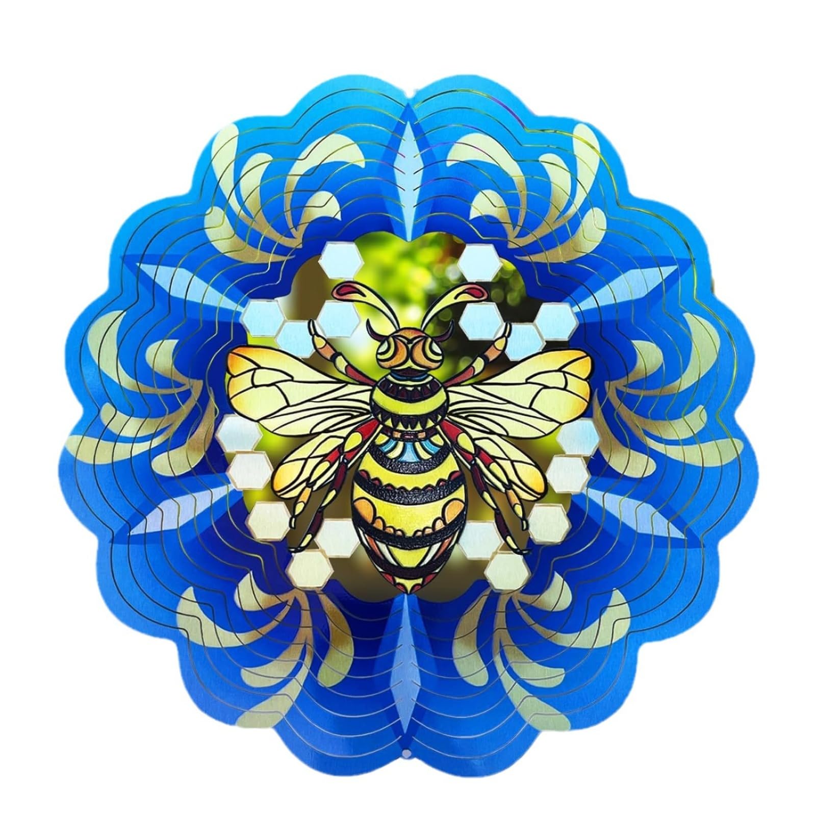 Carillon éolien 3D abeille pour suspendre dans le jardin ou la cour