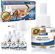 MEGAPACK of 2 Diffusers + 6 Extra Pheromone Refills for Cats | Anxiety and Stress Relief for Cats up to 170 Days | Includes 6 Refills of 48ml