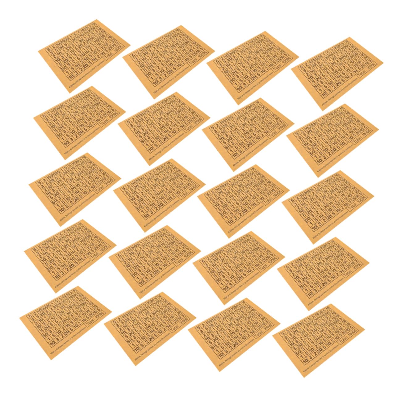 KICHOUSE 1000 Euro Savings Tracker Sticker Kit for Money Box Adhesive Target Stickers