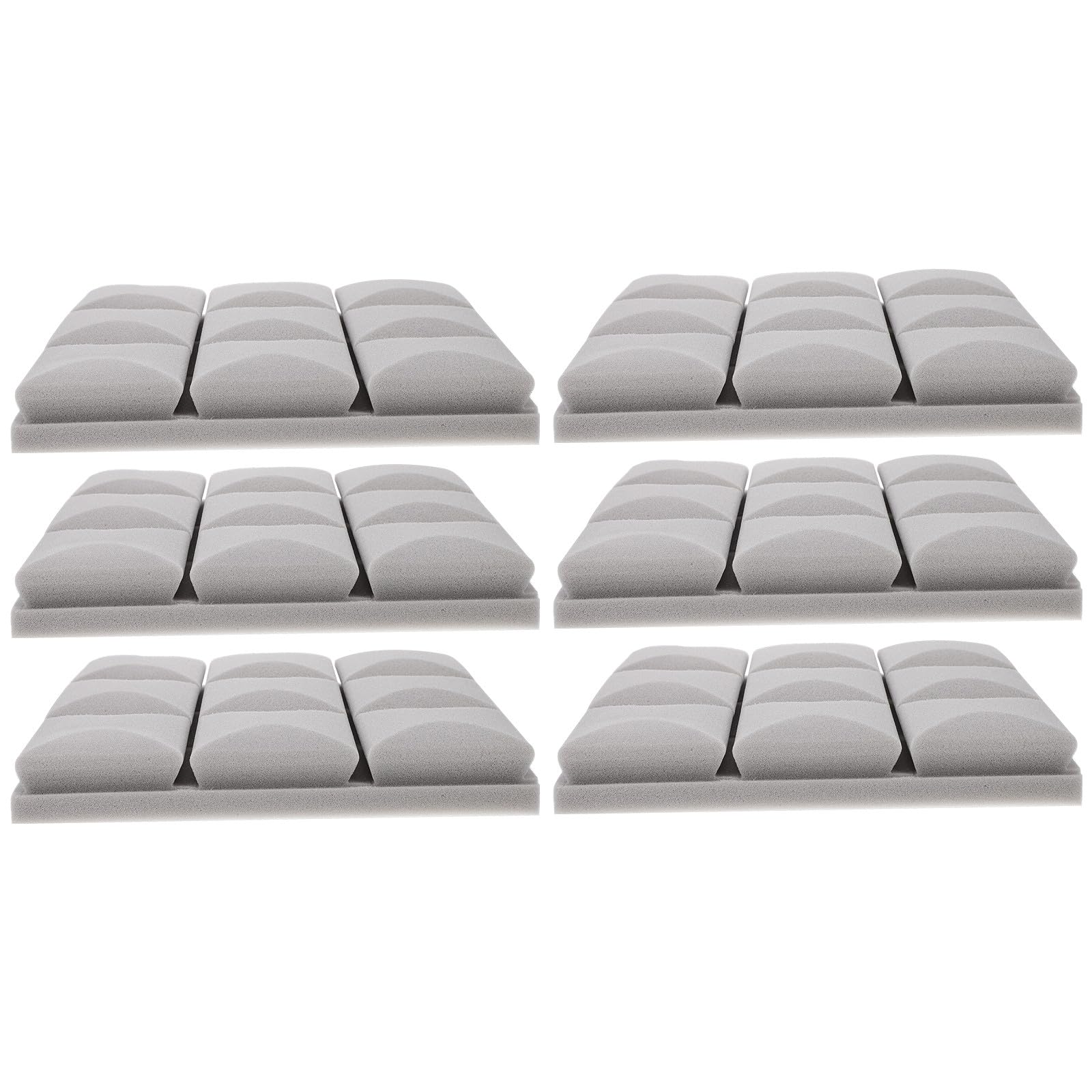 Pannelli Acustici Isolanti 6 Pannelli 30X30X5 CM Grigio in Cotone per Podcast, Camerette e Home Theater, Fonoassorbenti Autoadesivi Ignifughi