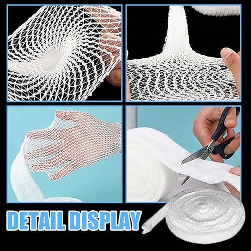 Miniatura 3 de Vendaje tubular de red elástica para heridas, vendajes elásticos de gasa para adultos, muñeca pequeña, antebrazo, codo, pierna de niños (0.98