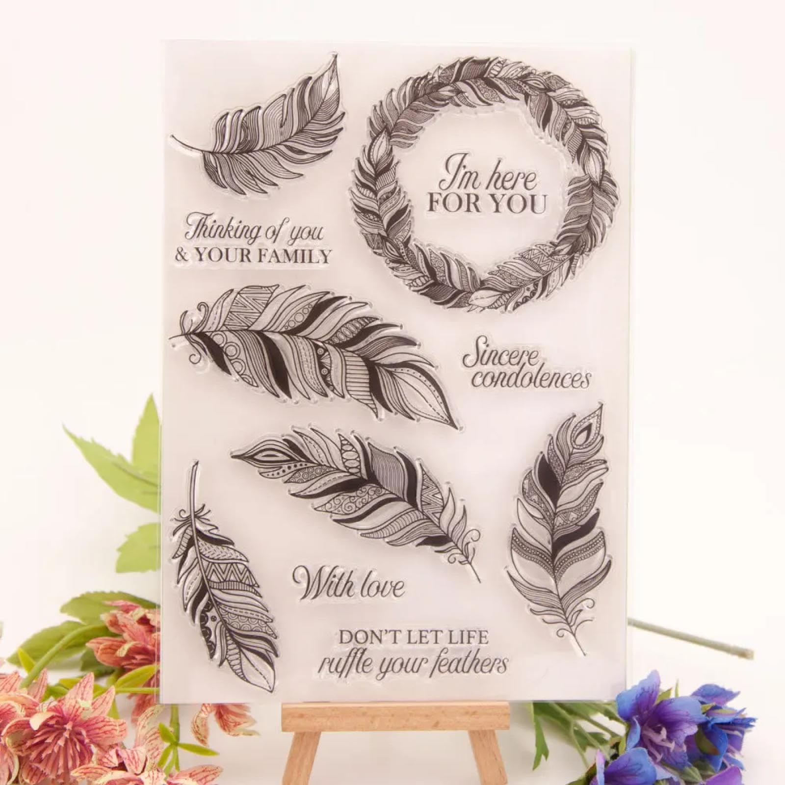Sellos transparentes para hacer tarjetas, 15 x 21 cm, juego de sellos de goma transparente para hacer tarjetas, decoración de manualidades