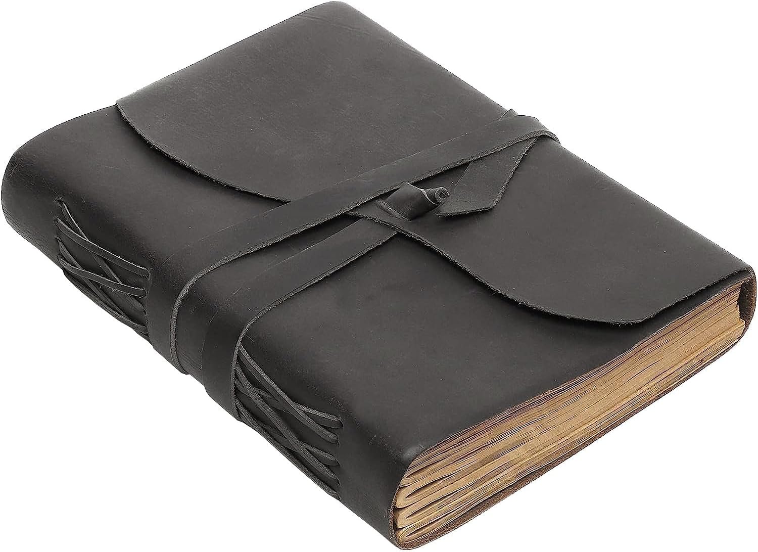 Succor Handmade Genuine Leather Journal 8x6 inch – Lined Writing Notebook with 240 Thick Kraft Pages, Travel Diary, Personal Journal & Gift for Men and Women