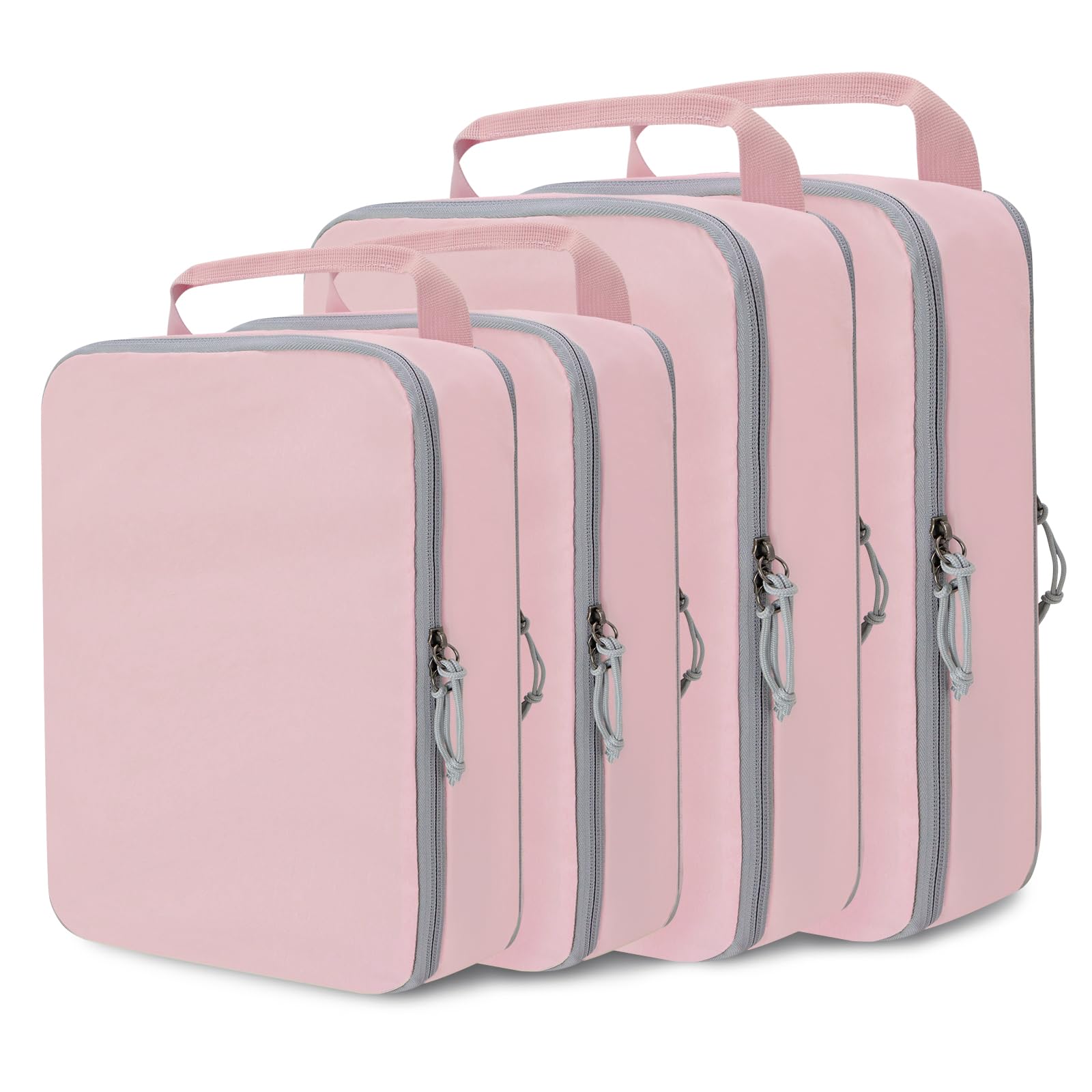 Compression Packing Cubes for Travel Packing Organizers, Pink, 2L+2XL
