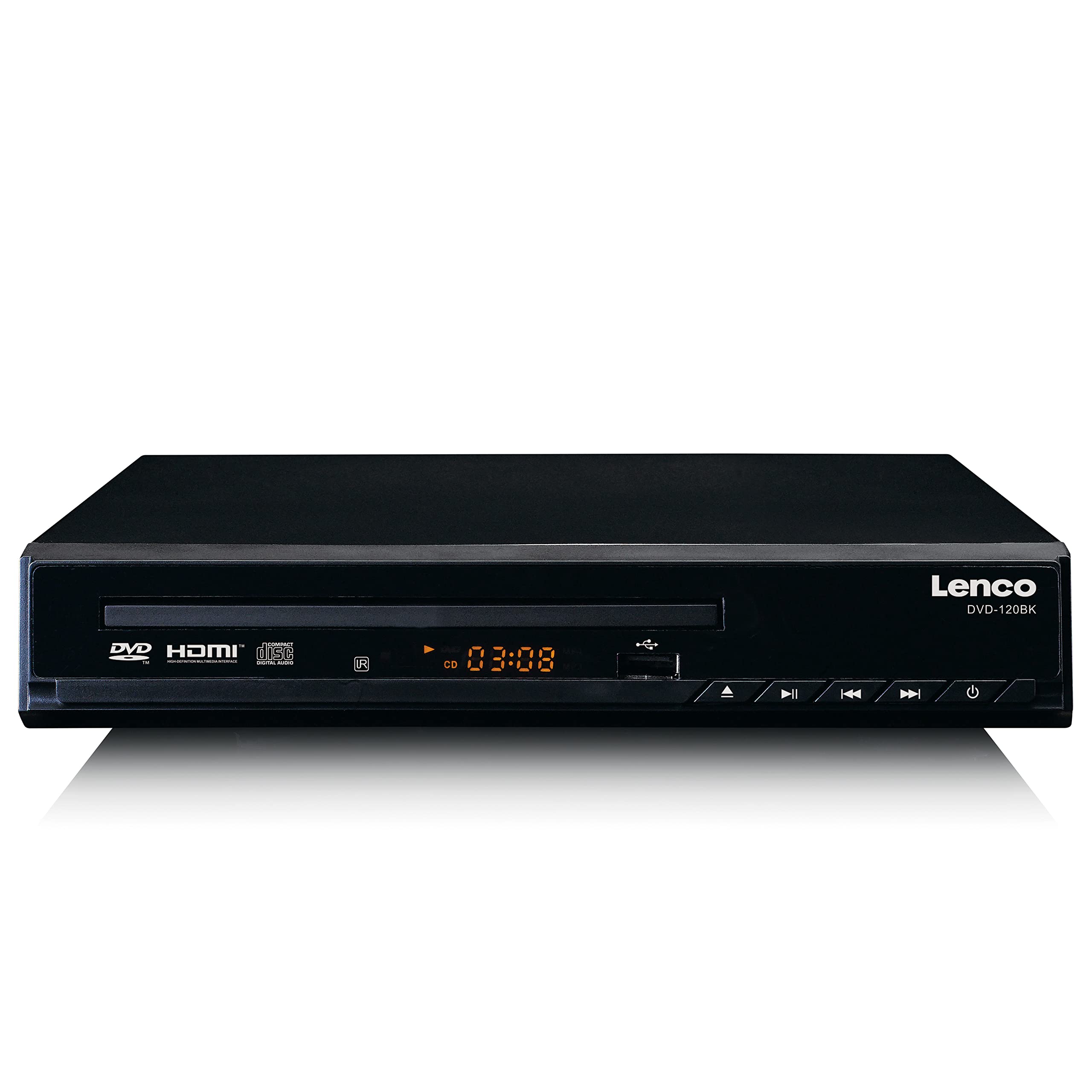 Lenco DVD-120BK - Lettore DVD con HDMI e Scart - Display LED - Telecomando - Riproduce da USB