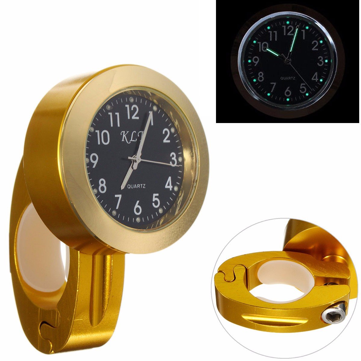 SPEDY 7/8Inch 1Inch Handlebar CNC Dial Clock Watch Motorcycle Bike Universial Model No_Alindmk1774-image-45