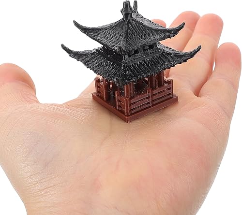 Miniatura 5 de SUPVOX Decoración de acuario, figuras de jardín de hadas, mini estatua de pagoda, refugio de escondite de peces, cueva para pecera, adorno micro