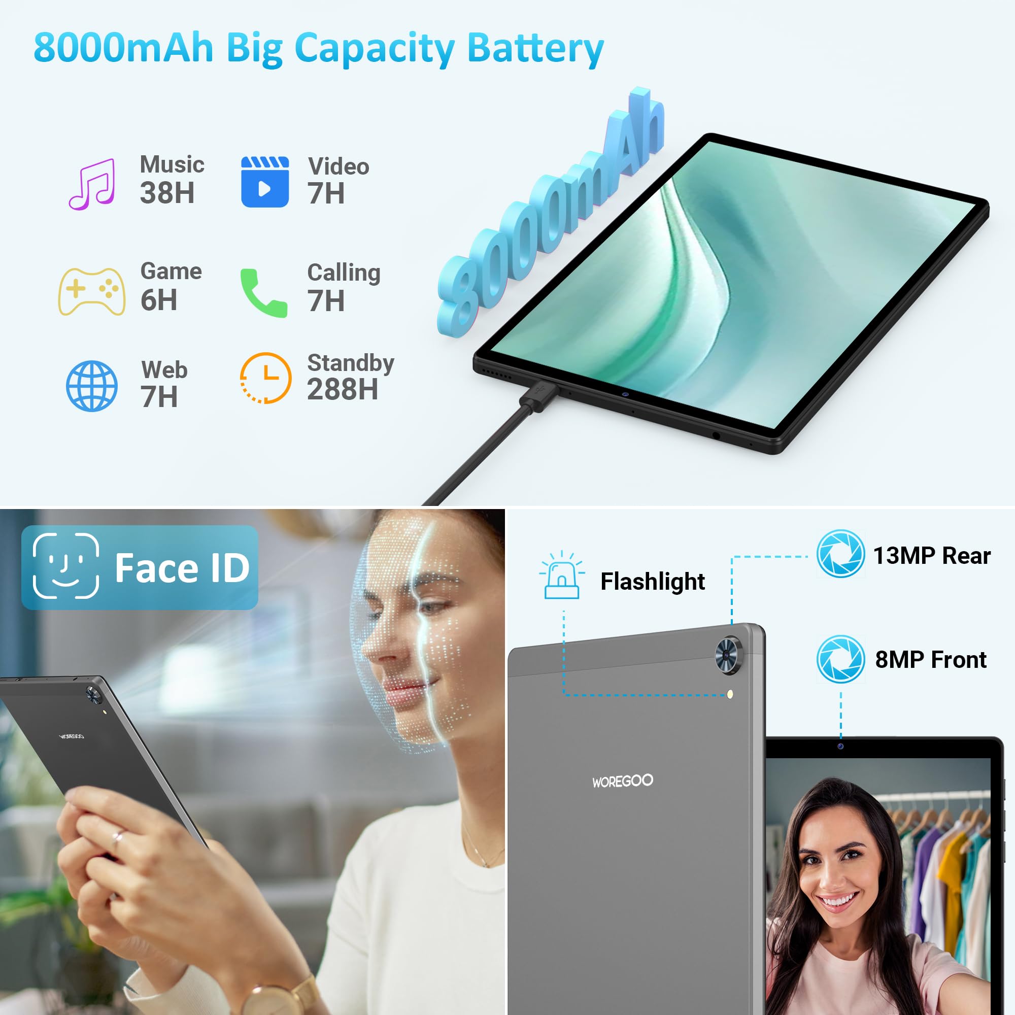 10.4 Inch Tablet Android 15 Tablet 10.4 Inch - 36GB RAM 256GB ROM With ...