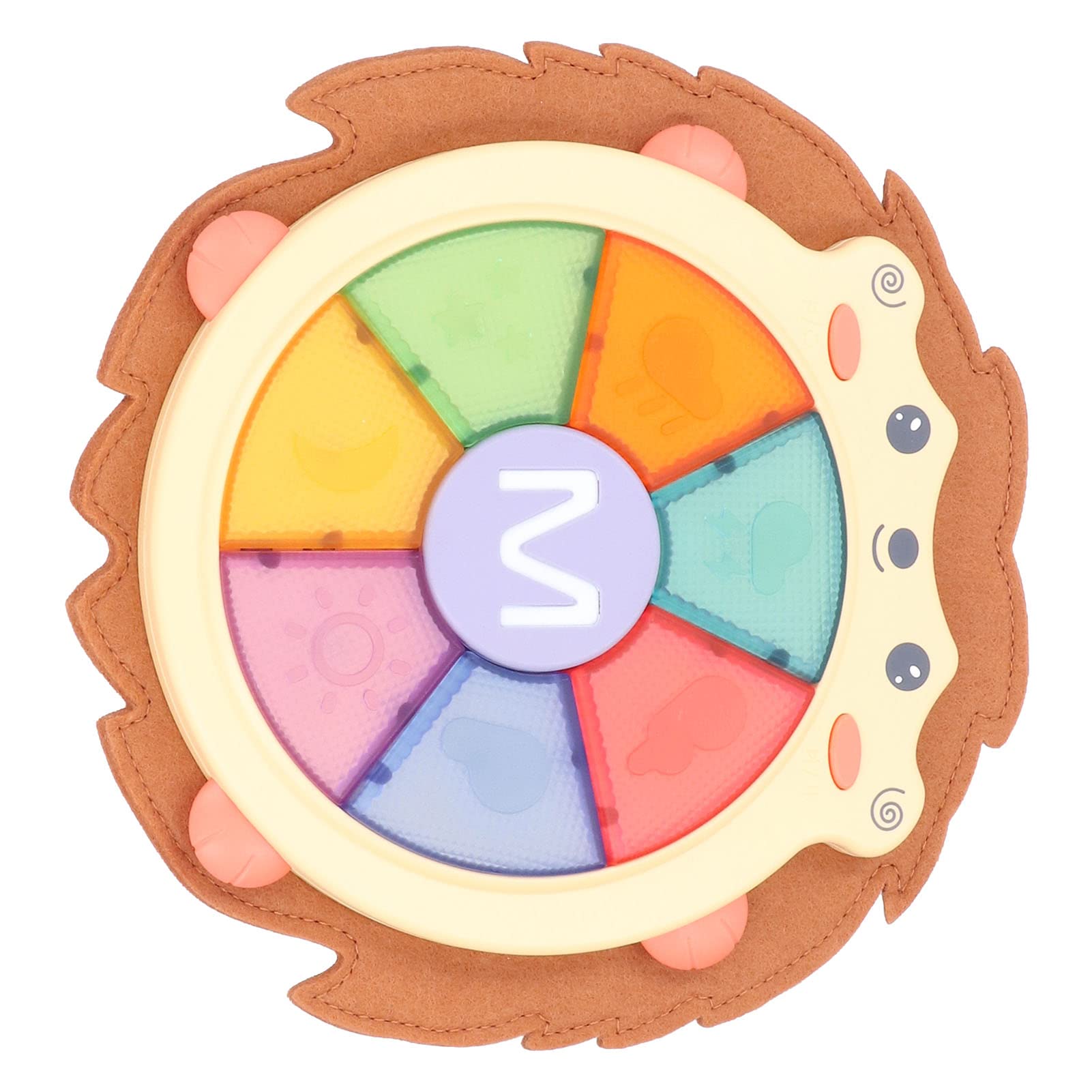 Tambor de Música para bebé Preciso, Juguete Musical Interactivo de Percusión para Educación Temprana para Niños y Niñas, Tambor de Mano de Erizo ABS
