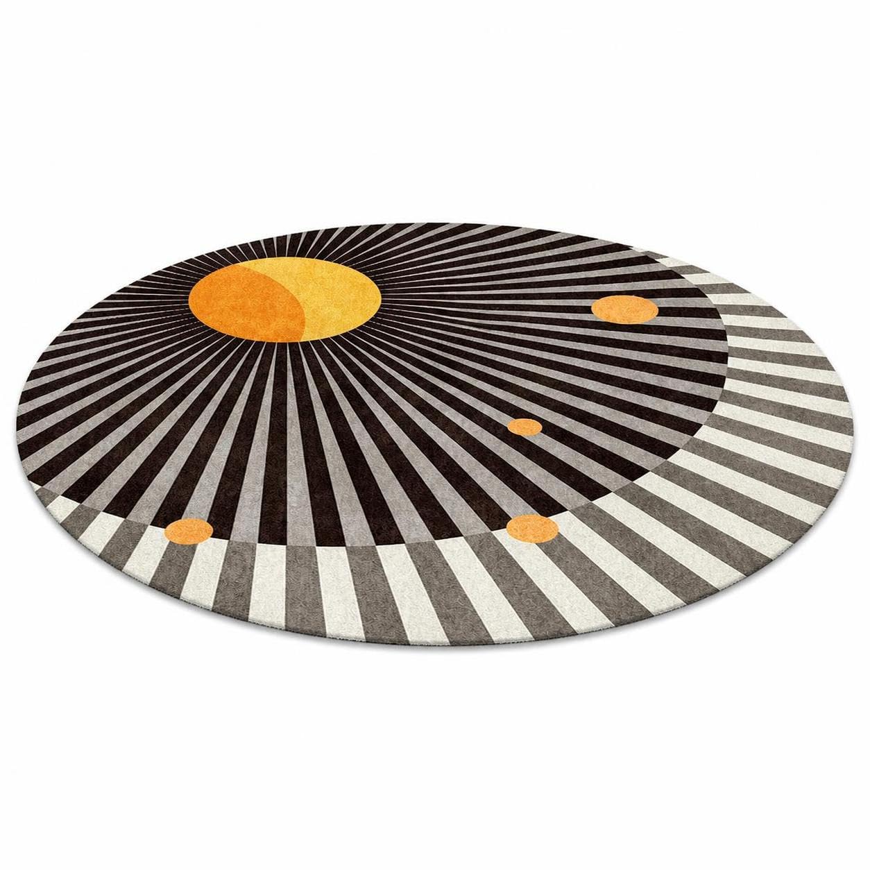 Tappeto Rotondo Nordico Geometrico