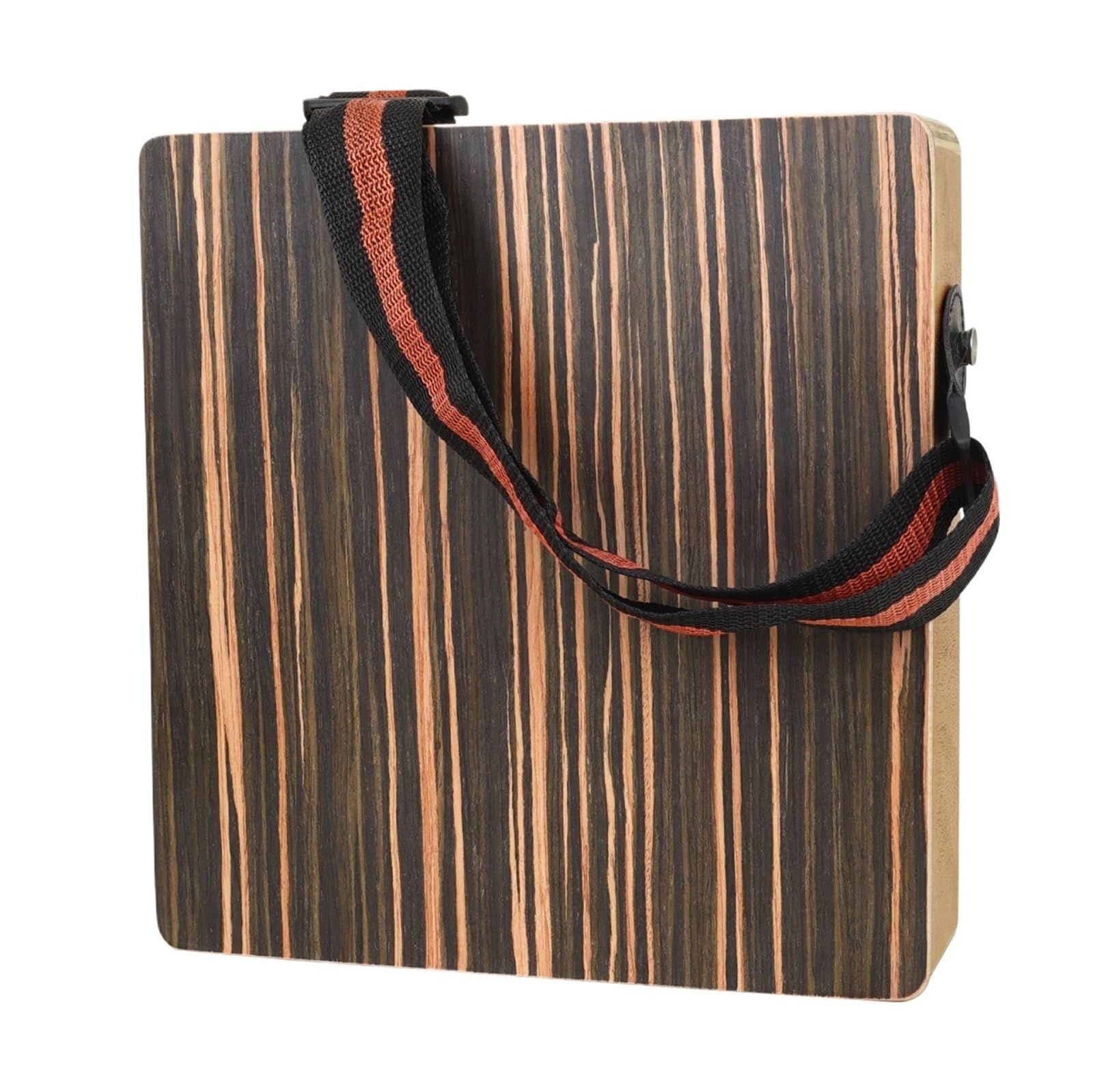 Cajon Cajon Drum compatto e portatile da viaggio, tamburo in legno di ebano con tracolla regolabile