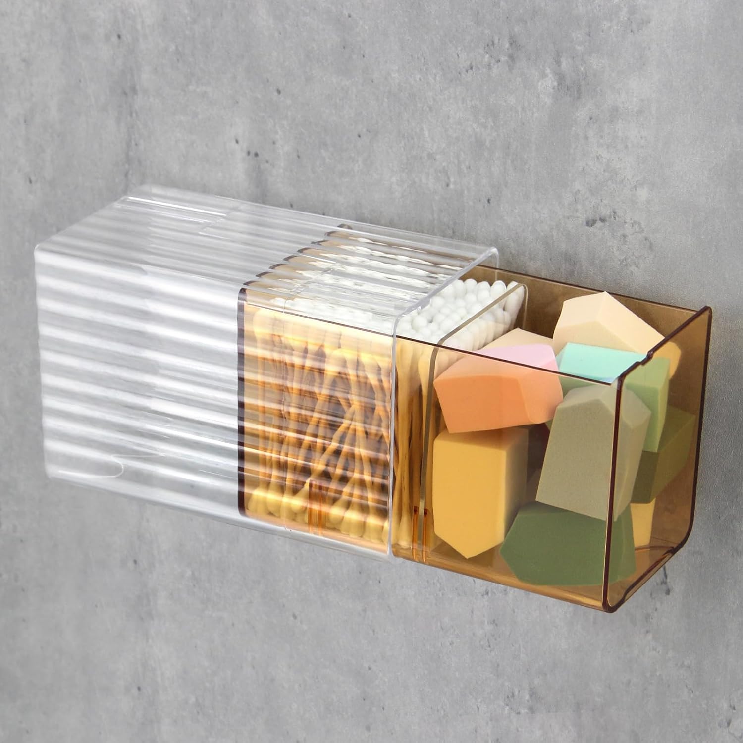 Amazon.com: Poeland Wall Mounted Storage Box, Cotton Swab Container ...