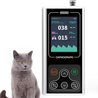 CONTEC CAS10S Capnograph البيطري مع ETCO2Mainstream ، PR Respiration rate Monitor 2023