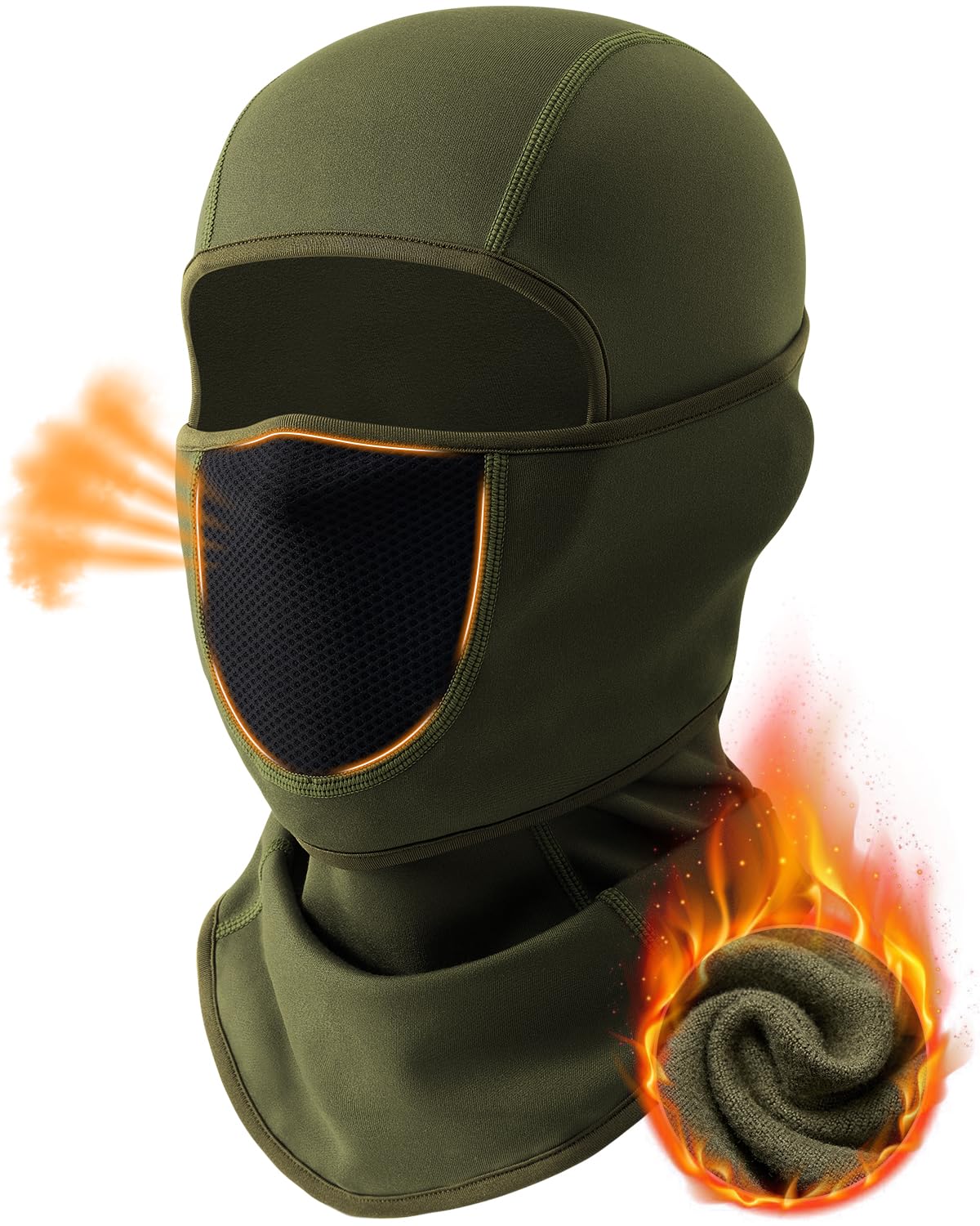 Balaclava Face Ski Mask with Movable Design for Men Women-Fleece Winter Face Covering for Cold Weather Skiing Outdoor Work