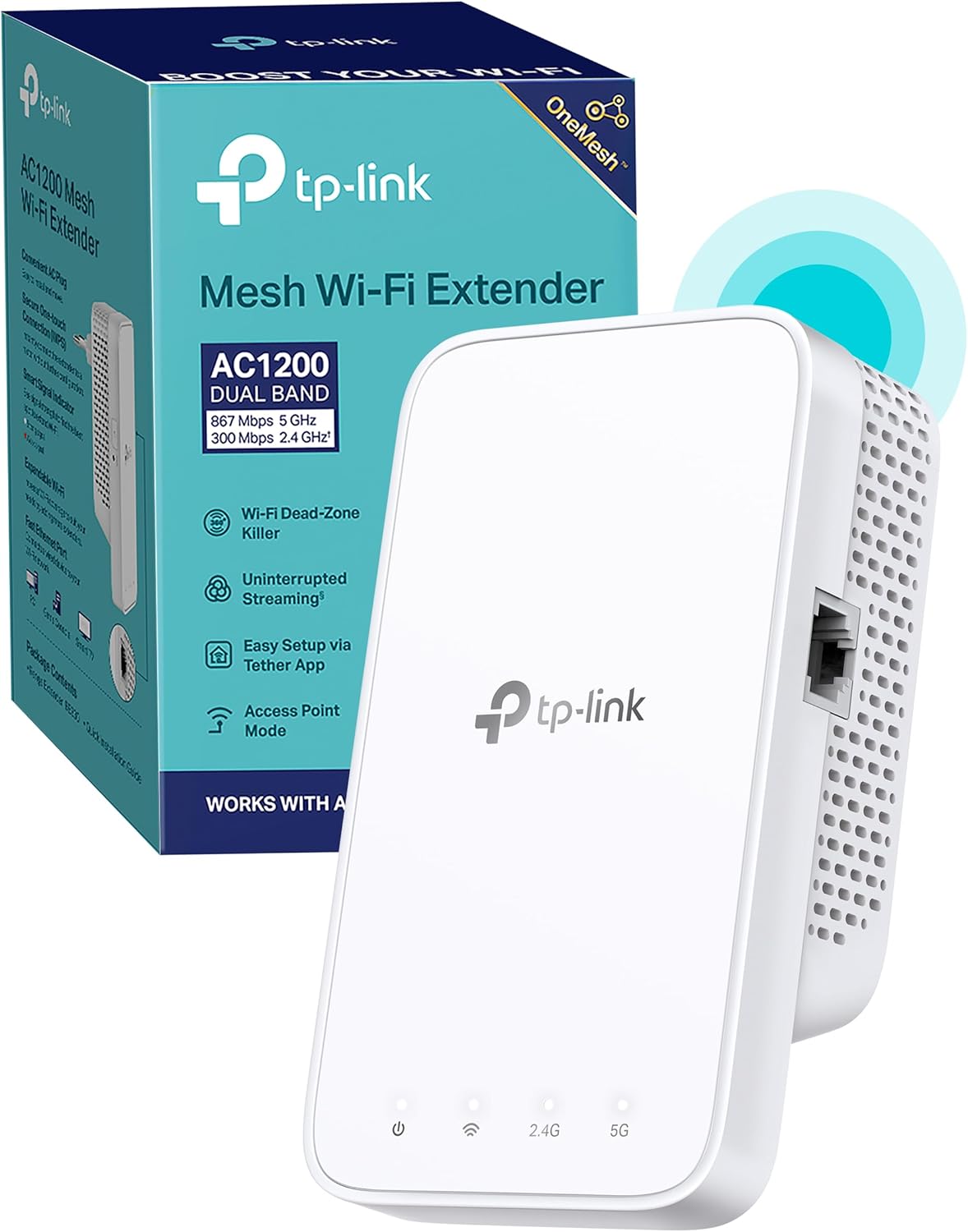 TP-Link RE330 – Repetidor Wi‑Fi 2.4 GHz y 5 GHz con botón WPS