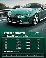 Vista 3 de SCITOO Condensador de aire acondicionado A/C para 2005-2010 para Honda Odyssey V6 3.5L, reemplazo # 80110SHJA01; OE 3246