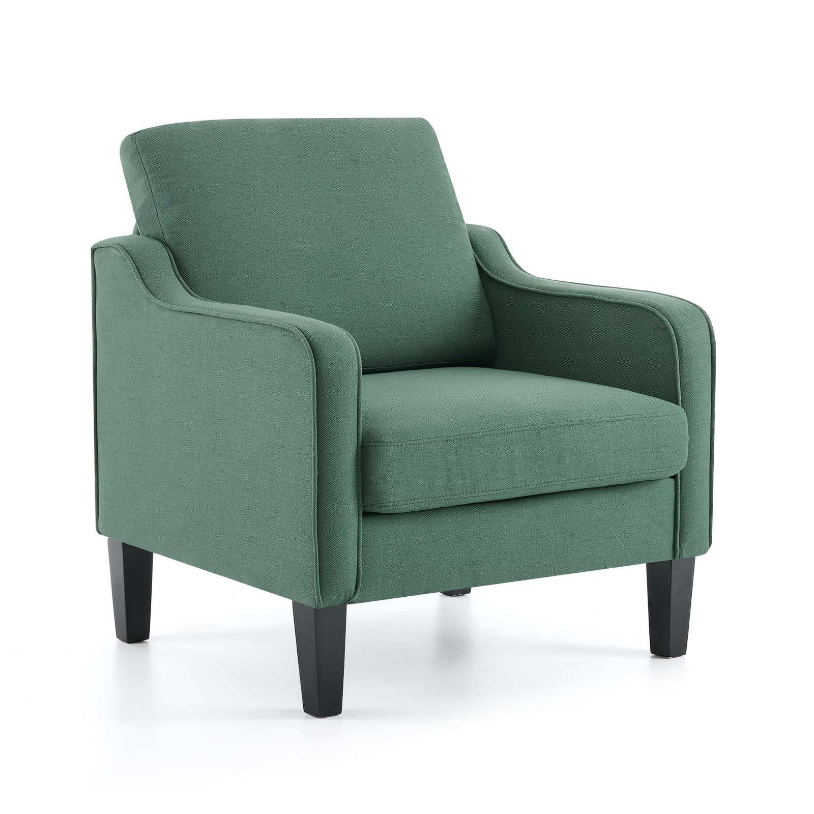 VINGLI Accent Chair, Linen Upholstered Armchair, 380 LBS, Living Room