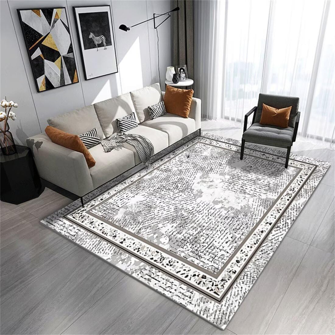 Tapis chambre bébé fille doux et gris pour de doux moments de jeux