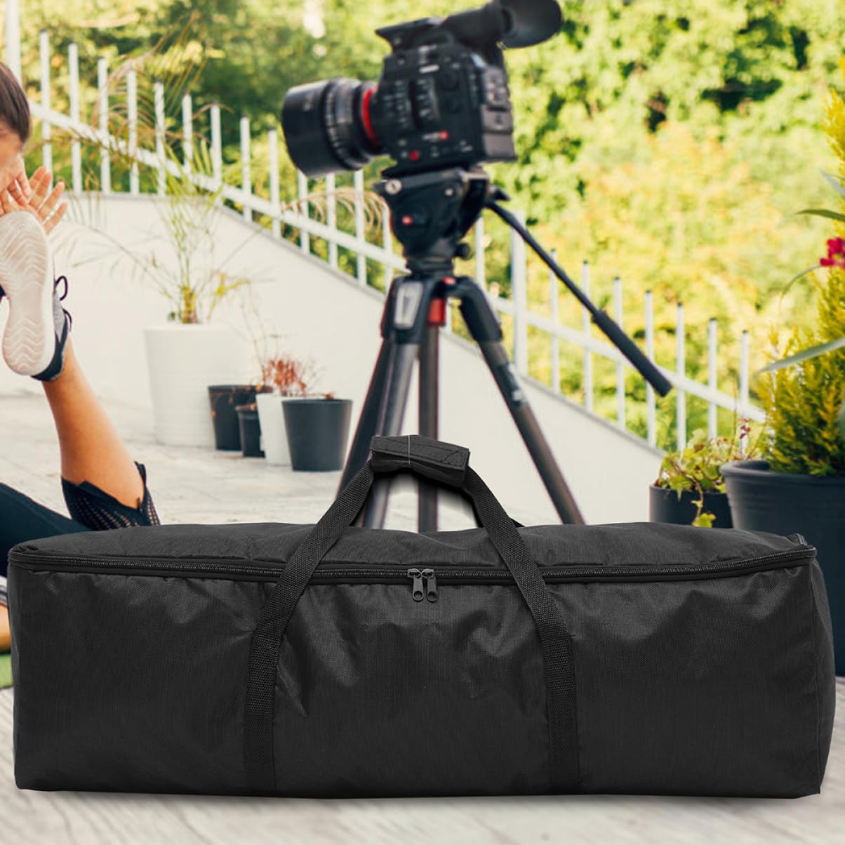 Hemobllo 6pezzi Borsa Per Treppiede Oxford Design Con Cerniera Porta Attrezzature Fotografiche Per Fotografia e Live Streaming