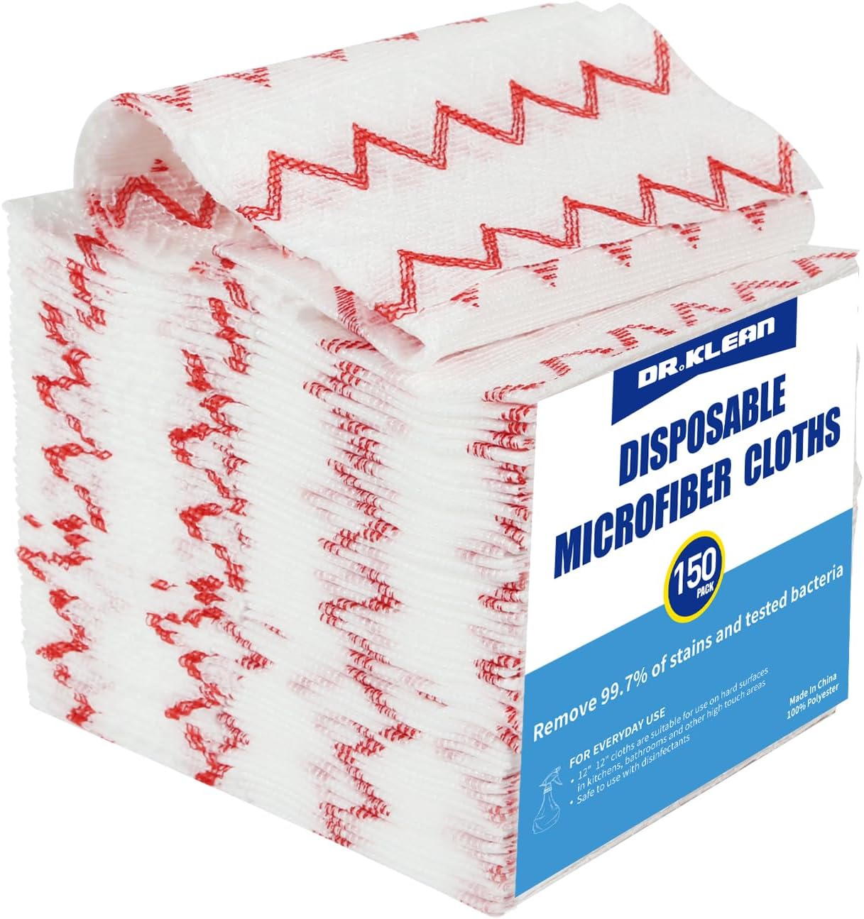 DRKLEAN Disposable Microfiber Cleaning Cloths,Disposable