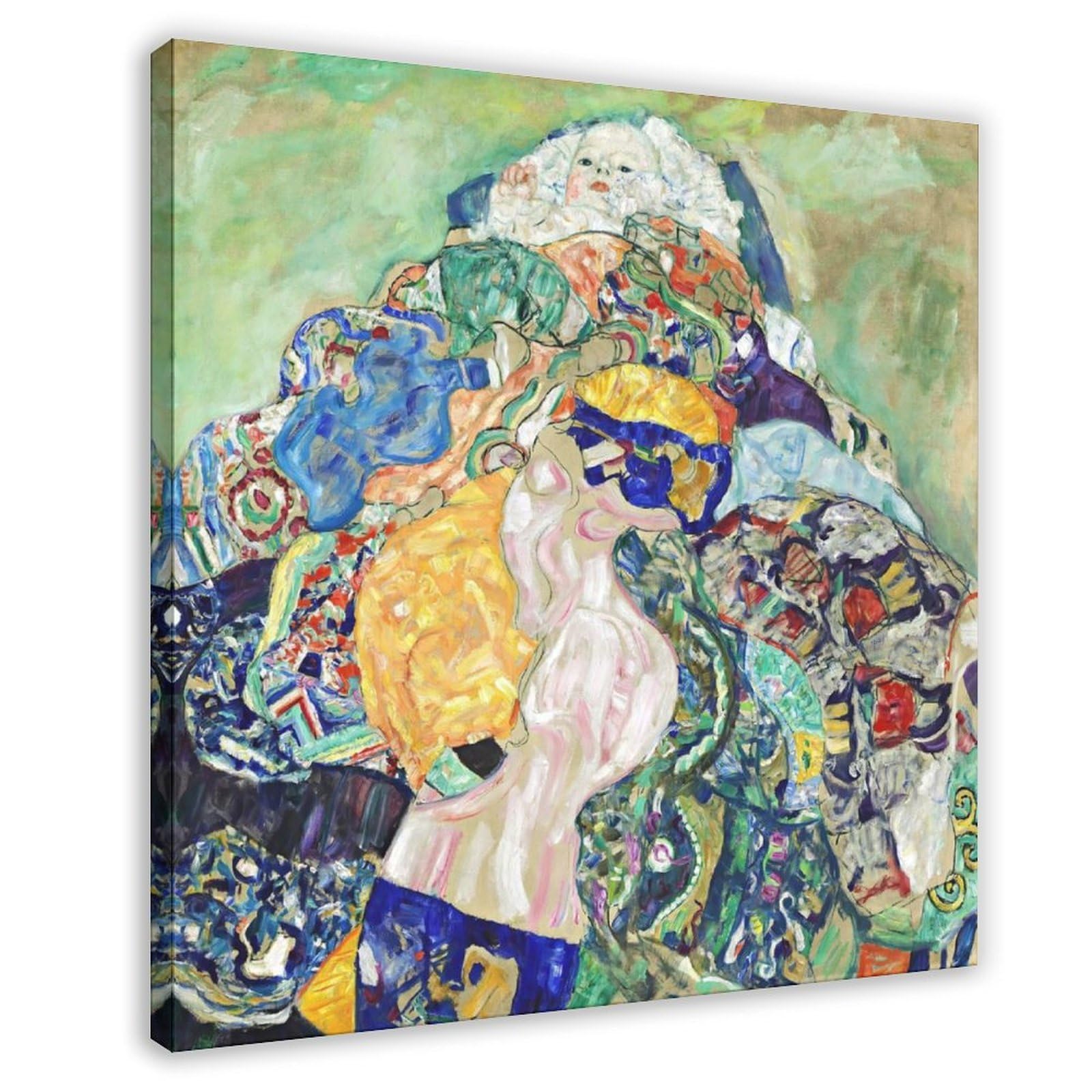 Impression sur toile Gustav Klimt Le Berceau tableau déco salon 50 cm
